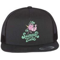 Summer Time Strawberry Retro Beach Flatbill Hat