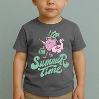Summer Time Strawberry Retro Beach Toddler T-Shirt