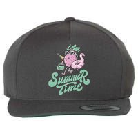 Summer Time Strawberry Retro Beach Wool Snapback Cap