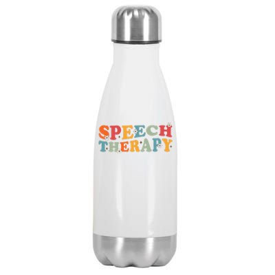 Speech Therapy Speech Language Therapy Pathologist Retro SLP Stainless Steel Insulated Water Bottle