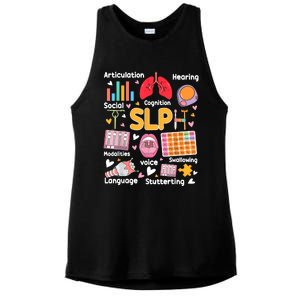 Speech Therapy Speech Language Pathologist Therapist SLP Ladies PosiCharge Tri-Blend Wicking Tank