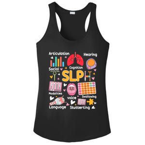 Speech Therapy Speech Language Pathologist Therapist SLP Ladies PosiCharge Competitor Racerback Tank