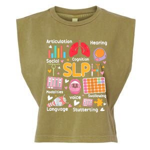 Speech Therapy Speech Language Pathologist Therapist SLP Garment-Dyed Women's Muscle Tee