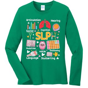 Speech Therapy Speech Language Pathologist Therapist SLP Ladies Long Sleeve Shirt