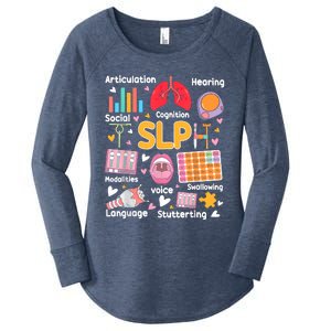 Speech Therapy Speech Language Pathologist Therapist SLP Women's Perfect Tri Tunic Long Sleeve Shirt