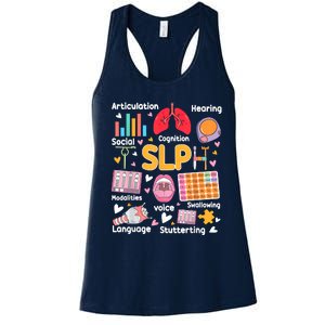 Speech Therapy Speech Language Pathologist Therapist SLP Women's Racerback Tank