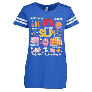 Speech Therapy Speech Language Pathologist Therapist SLP Enza Ladies Jersey Football T-Shirt