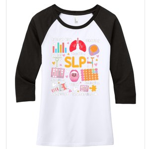 Speech Therapy Speech Language Pathologist Therapist SLP Women's Tri-Blend 3/4-Sleeve Raglan Shirt