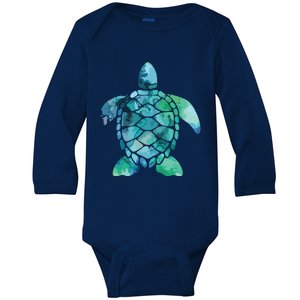 Save Turtles Sea Turtle Gifts Ocean Animals Sea Turtle Baby Long Sleeve Bodysuit