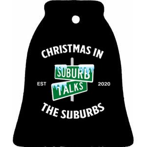 Suburb Talks Store A Christmas In The Suburbs Ceramic Bell Ornament