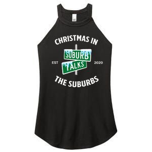 Suburb Talks Store A Christmas In The Suburbs Women's Perfect Tri Rocker Tank