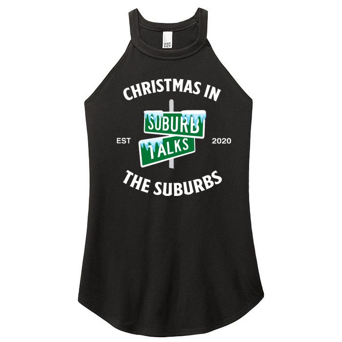 Suburb Talks Store A Christmas In The Suburbs Women's Perfect Tri Rocker Tank