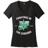 Suburb Talks Store A Christmas In The Suburbs Women's V-Neck T-Shirt