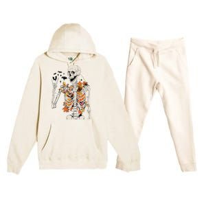 Skeleton Thanksgiving Premium Hooded Sweatsuit Set