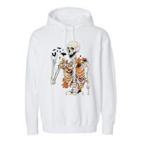 Skeleton Thanksgiving Garment-Dyed Fleece Hoodie