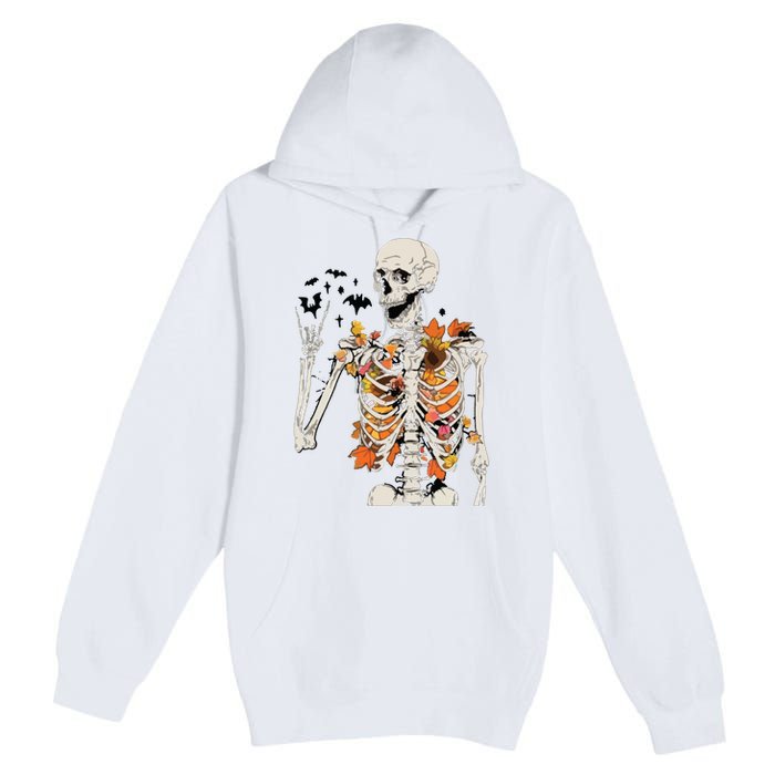 Skeleton Thanksgiving Premium Pullover Hoodie