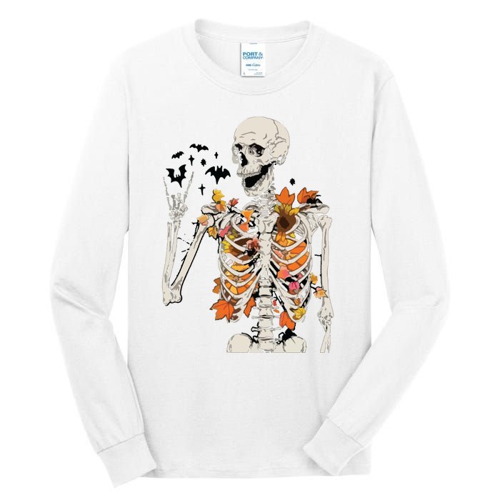 Skeleton Thanksgiving Tall Long Sleeve T-Shirt