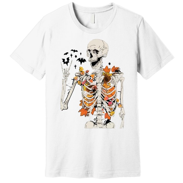 Skeleton Thanksgiving Premium T-Shirt