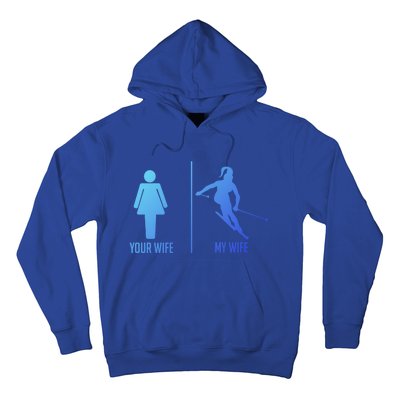 Ski Trip Skiing Wife Husband Marriage Gift Hoodie