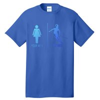 Ski Trip Skiing Wife Husband Marriage Gift Tall T-Shirt