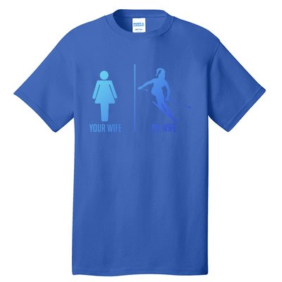 Ski Trip Skiing Wife Husband Marriage Gift Tall T-Shirt