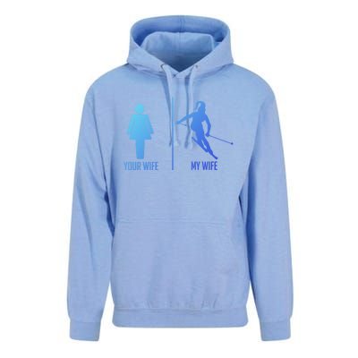 Ski Trip Skiing Wife Husband Marriage Gift Unisex Surf Hoodie