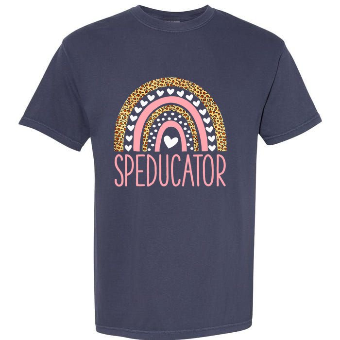 SPED teacher - speducator heart - speducator rainbow Garment-Dyed Heavyweight T-Shirt