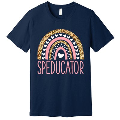 SPED teacher - speducator heart - speducator rainbow Premium T-Shirt