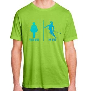 Ski Trip Skiing Wife Husband Marriage Gift Adult ChromaSoft Performance T-Shirt