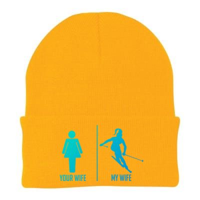 Ski Trip Skiing Wife Husband Marriage Gift Knit Cap Winter Beanie