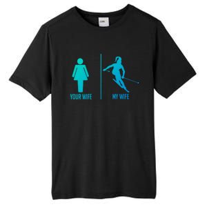 Ski Trip Skiing Wife Husband Marriage Gift Tall Fusion ChromaSoft Performance T-Shirt