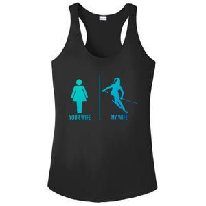 Ski Trip Skiing Wife Husband Marriage Gift Ladies PosiCharge Competitor Racerback Tank