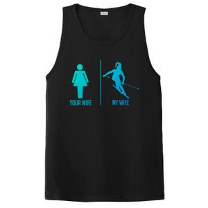 Ski Trip Skiing Wife Husband Marriage Gift PosiCharge Competitor Tank