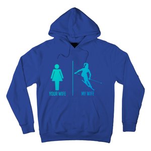 Ski Trip Skiing Wife Husband Marriage Gift Hoodie