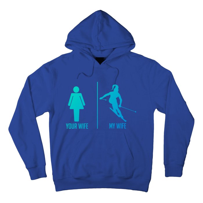 Ski Trip Skiing Wife Husband Marriage Gift Hoodie