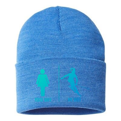 Ski Trip Skiing Wife Husband Marriage Gift Sustainable Knit Beanie