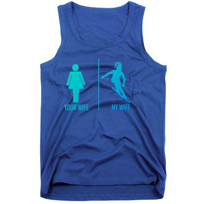 Ski Trip Skiing Wife Husband Marriage Gift Tank Top