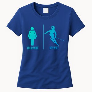 Ski Trip Skiing Wife Husband Marriage Gift Women's T-Shirt