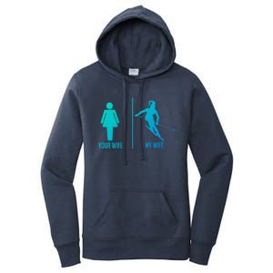 Ski Trip Skiing Wife Husband Marriage Gift Women's Pullover Hoodie