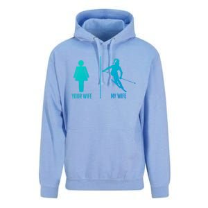 Ski Trip Skiing Wife Husband Marriage Gift Unisex Surf Hoodie