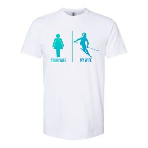 Ski Trip Skiing Wife Husband Marriage Gift Softstyle CVC T-Shirt