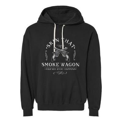 Skin That Smoke Wagon Western Distressed Revolver Garment-Dyed Fleece Hoodie