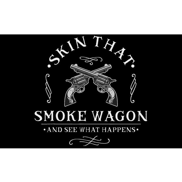 Skin That Smoke Wagon Western Distressed Revolver Bumper Sticker