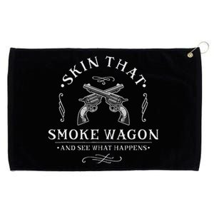 Skin That Smoke Wagon Western Distressed Revolver Grommeted Golf Towel