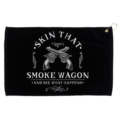 Skin That Smoke Wagon Western Distressed Revolver Grommeted Golf Towel