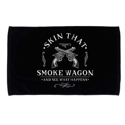 Skin That Smoke Wagon Western Distressed Revolver Microfiber Hand Towel