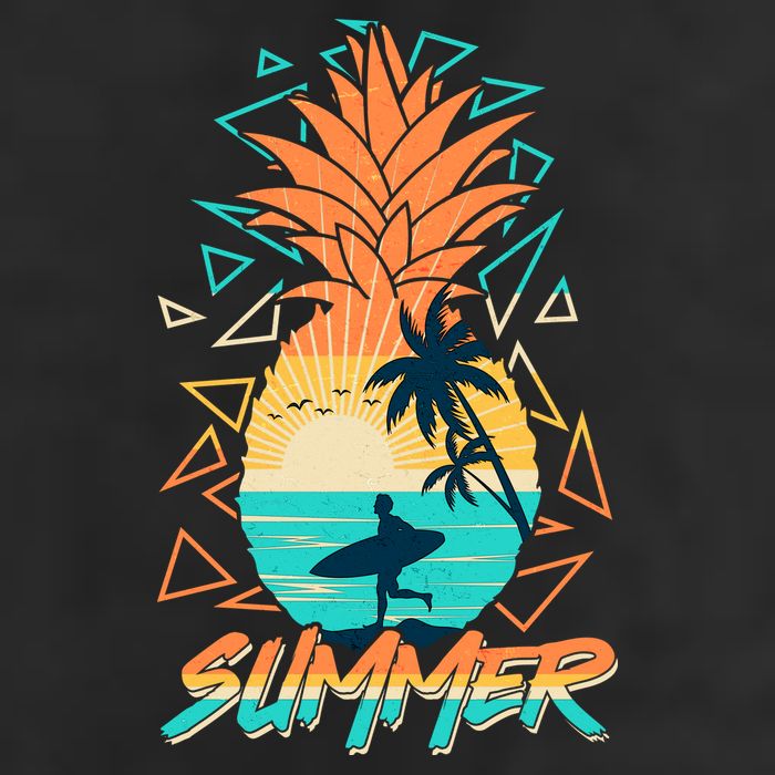 Summer Time Sufer Pineapple Cool Comfort Performance Bucket Hat