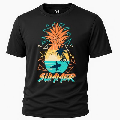 Summer Time Sufer Pineapple Performance Shirt