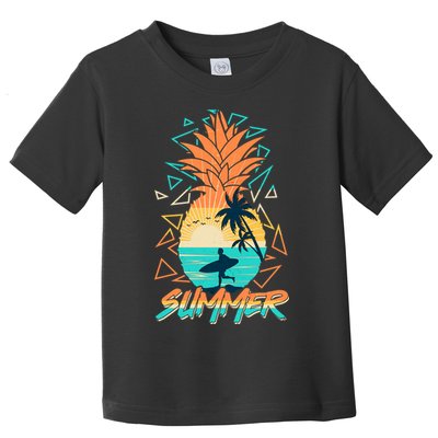 Summer Time Sufer Pineapple Toddler T-Shirt