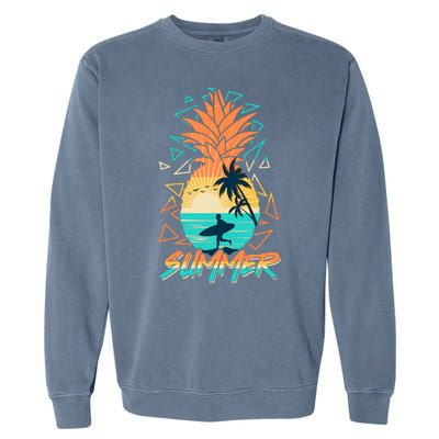 Summer Time Sufer Pineapple Garment-Dyed Sweatshirt